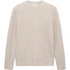 Mango Waffle Texture Crewneck Sweater In Sand