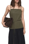 Mango Waist Tie Camisole In Green