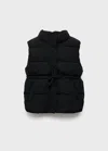 Mango Waistcoat Black In Black