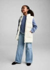 Mango Waistcoat Ecru In Ecru