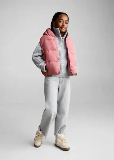 Mango Kids' Waistcoat Pink