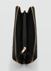 Mango Wallet With Decorative Stitching Black In Noir