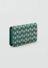 Mango Portefeuille Rabat Imprimé Et Logo Vert - Femme - Taille Unique -  In Green