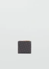 Mango Wallet With Printed Logo Brown In Brown