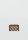 Mango Wallet With Printed Logo Leather In Leather