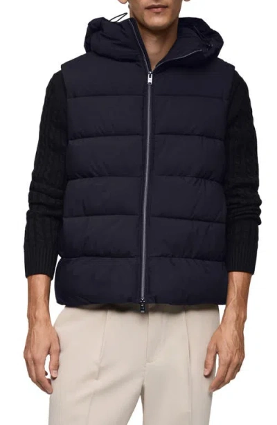 MANGO MANGO WATER REPELLENT HOODED QUILTED VEST