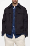 Mango Water Repellent Insulated Jacket In Dark Navy