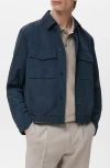 Mango Water Repellent Jacket In Blue