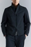 Mango Water Repellent Jacket In Blue