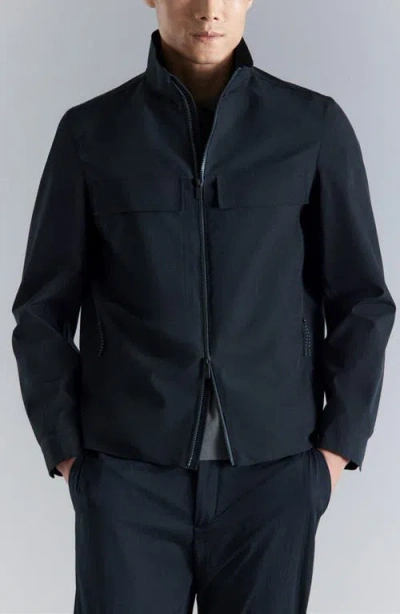 Mango Water Repellent Jacket In Blue