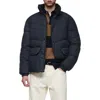 Mango Men's Water-repellent Quilted Coat In Dark Navy