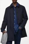 Mango Men's Quilted Water-repellent Trench Coat In Black
