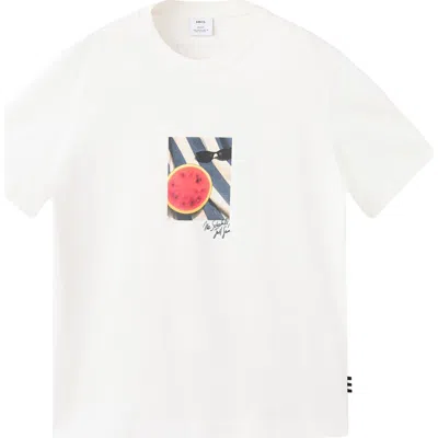 Mango Watermelon Cotton Graphic T-shirt In Animal Print