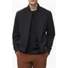 Mango Waterproof Bomber Jacket In Black