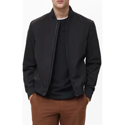 Mango Waterproof Bomber Jacket In Black