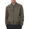 Mango Waterproof Bomber Jacket In Green