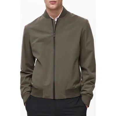 Mango Waterproof Bomber Jacket In Medium Green