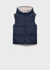 Mango Kids' Waterproof Reversible Gilet Navy In Blue