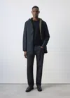 Mango Water-repellent Reversible Parka In Blue
