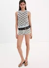 Mango Wavy-stripe Knit Shorts In Multi