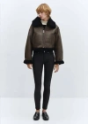 Mango Waxed Push-up Skinny Jeans Black In Black