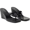 Mango Wedge Sandal In Black