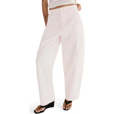 Mango Wide Leg Cargo Jeans In White
