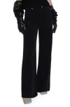 Mango Wide Leg Corduroy Jeans In Black