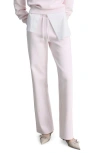 Mango Wide Leg Cotton Blend Joggers In Pastel Pink