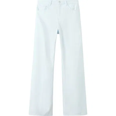 Mango Wide Leg Jeans In Blue