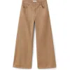 Mango Wide Leg Jeans In Brown