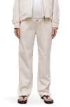 Mango Wide Leg Leg Maternity Jeans In Off White