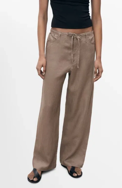 Mango Wide Leg Linen Pants