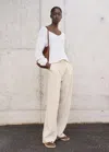 Mango Wide-leg Pleated Trousers Light/pastel Grey