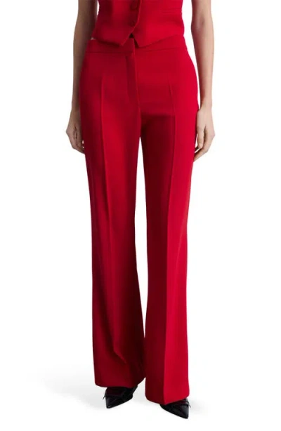 Mango Wide Leg Suit Pants In Red