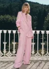 Mango Pantalon Costume Large Rose - Femme - 42 -  In Pink