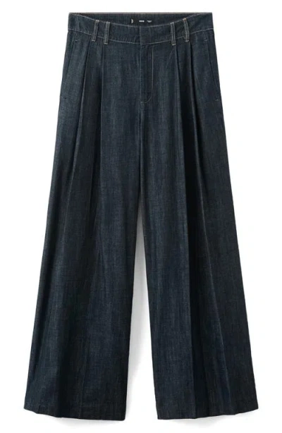 Mango Wide Leg Trouser Jeans In Blue