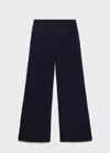 Mango Wide-leg Trousers With Buttons Dark Navy