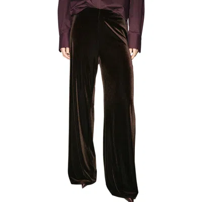 MANGO MANGO WIDE LEG VELVET PANTS