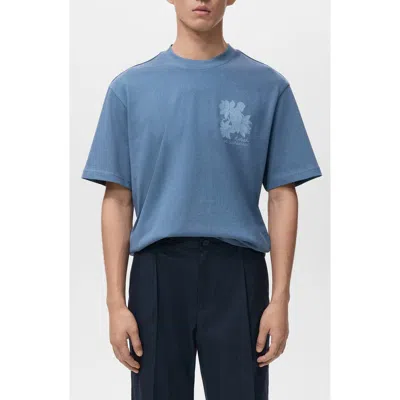 Mango Wilderness Graphic T-shirt In Blue