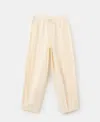 Mango Embroidered Side Stripe Cotton Drawstring Pants In Neutral