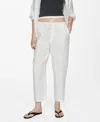 Mango Pantalon In White