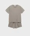 Mango Short Cotton Pajamas In Brown