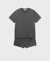 Mango Women's 2-piece Cotton Short-sleeved Pajamas In Gray