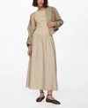 Mango Women's A-line Dress In Sand