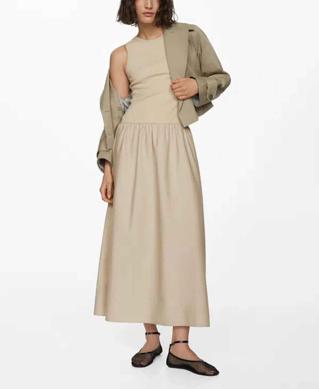 Mango Women's A-line Dress In Sand | ModeSens