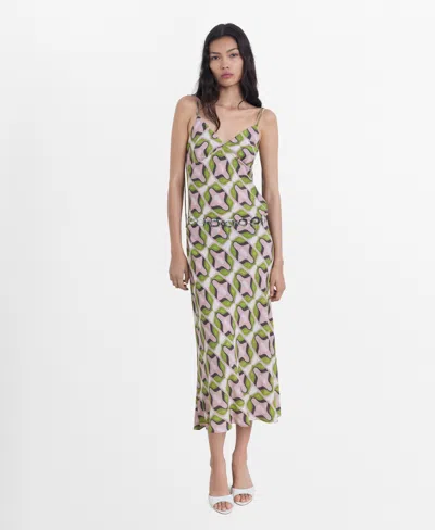 Mango Women's Abstract Printed Midi Dress