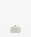 Mango Oval Frame Clutch In Ivory White