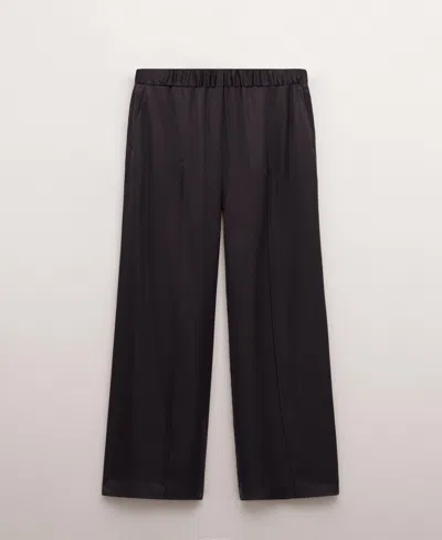 Mango Women's Adjustable Waist Straight-leg Pants In Brown