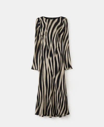 Mango Women's A-line Animal-print Dress In Black